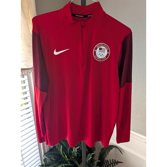 Olympic Team USA Nike Dri-Fit Long Sleeve Pullover Sz Large - Picture 1 of 16